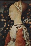 Antonio Pisanello A portrait of a young princess oil on canvas